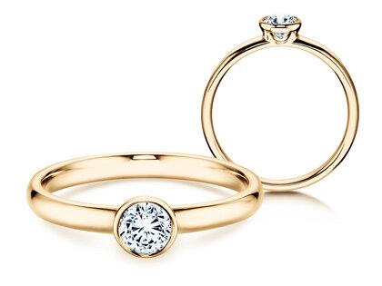 Engagement ring Eternal in 14K yellow gold with diamond 0.35ct G/SI