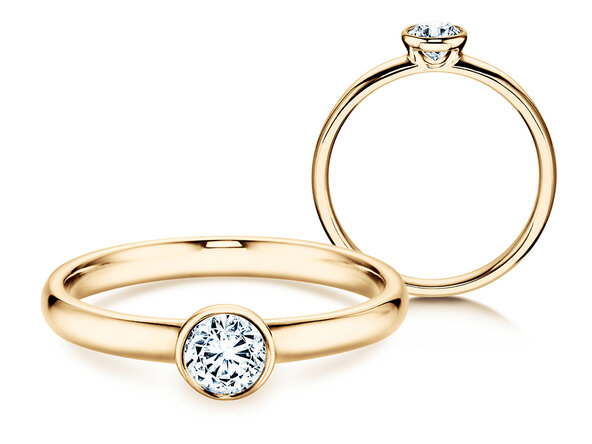Engagement ring Eternal in 14K yellow gold with diamond 0.35ct G/SI