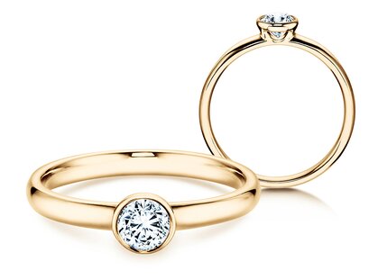 Engagement ring Eternal in 18K yellow gold with diamond 0.35ct G/SI