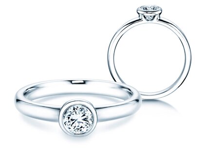 Engagement ring Eternal in 14K white gold with diamond 0.40ct G/SI
