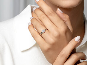 Engagement ring Eternal in 14K white gold with diamond 0.50ct G/IF
