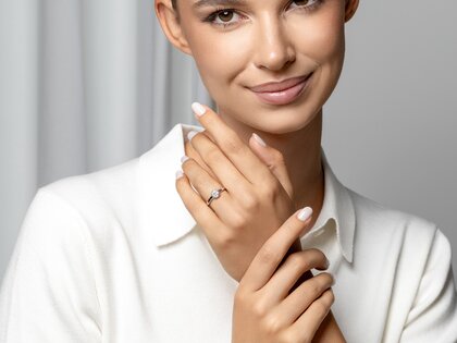 Engagement ring Eternal in 14K white gold with diamond 0.50ct G/IF
