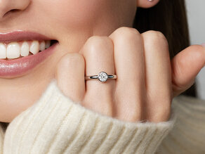 Engagement ring Eternal in 14K white gold with diamond 0.50ct G/IF
