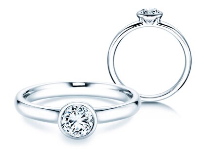 Engagement ring Eternal in 14K white gold with diamond 0.50ct H/SI