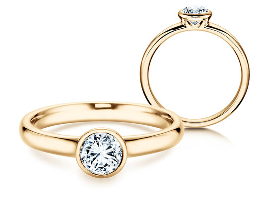 Engagement ring Eternal in 9K white gold with diamond 0.50ct H/SI
