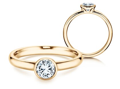Engagement ring Eternal in 14K yellow gold with diamond 0.50ct G/SI