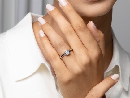 Engagement ring Eternal in 9K rosé gold with diamond 0.75ct G/SI