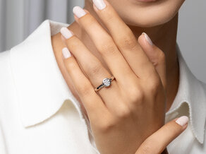 Engagement ring Eternal in 9K rosé gold with diamond 0.75ct G/SI