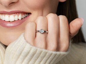 Engagement ring Eternal in 9K rosé gold with diamond 0.75ct G/SI