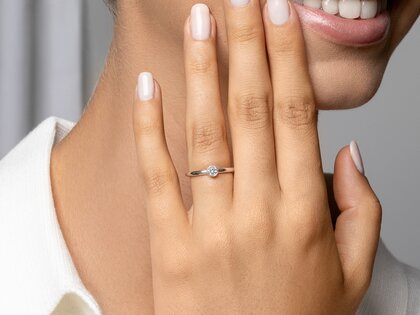 Engagement ring Eternal in platinum 950/- with diamond 0.20ct G/SI