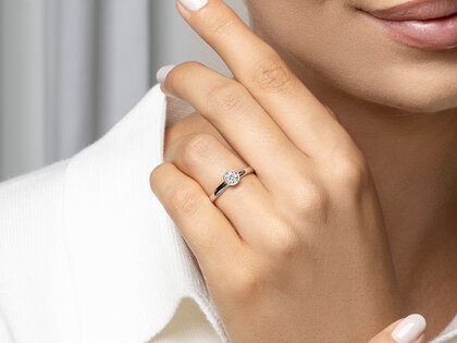 Engagement ring Eternal in platinum 950/- with diamond 0.35ct G/SI
