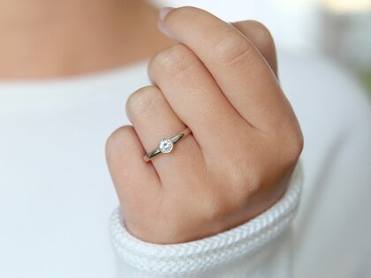 Engagement ring Eternal in platinum 950/- with diamond 0.35ct G/SI