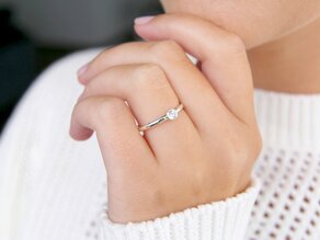 Engagement ring Eternal in platinum 950/- with diamond 0.20ct G/SI