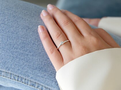 Engagement ring Eternal in platinum 950/- with diamond 0.20ct G/SI