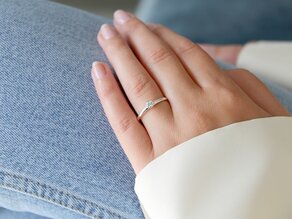 Engagement ring Eternal in platinum 950/- with diamond 0.20ct G/SI