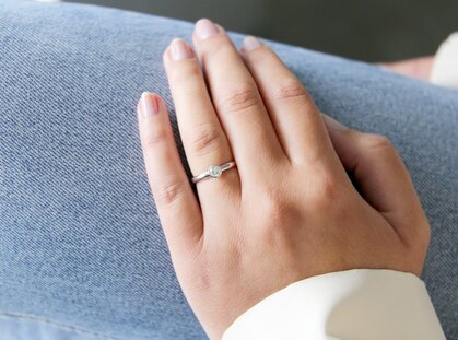 Engagement ring Eternal in platinum 950/- with diamond 0.25ct G/SI