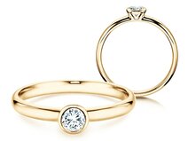 Engagement ring Eternal in 14K yellow gold with diamond 0.25ct G/SI