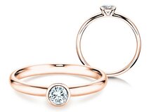 Engagement ring Eternal in 14K rosé gold with diamond 0.25ct G/SI