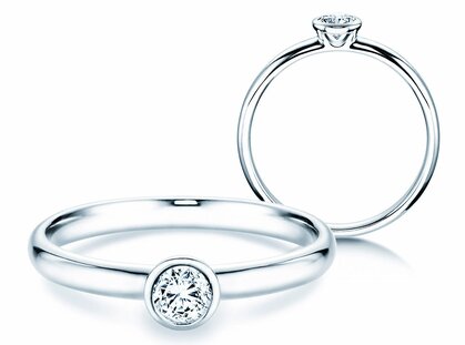 Engagement ring Eternal in 14K white gold with diamond 0.25ct G/SI