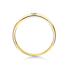 Engagement ring Heart Petite in 14K yellow gold with diamonds 0.02ct G/SI