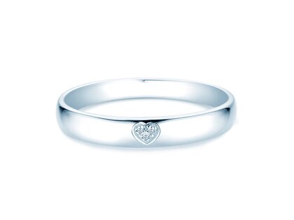 Engagement ring Heart Petite in silver