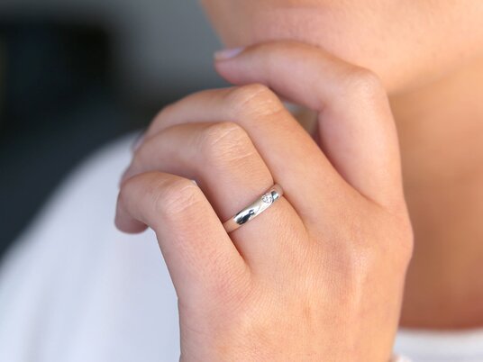 Engagement ring Heart Petite in silver