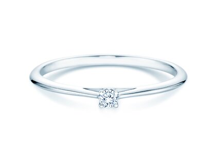 Engagement ring Heaven 4 in silver 925/- with diamond 0.07ct G/VS