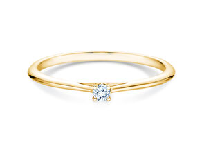 Engagement ring Heaven 4 in 14K yellow gold with diamond 0.07ct H/SI