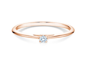 Engagement ring Heaven 4 in 9K rosé gold with diamond 0.05ct G/SI