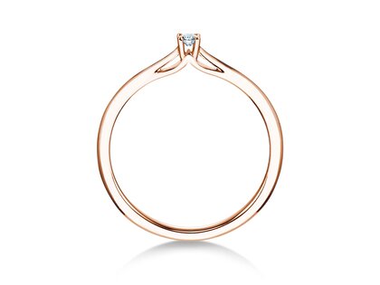 Engagement ring Heaven 4 in 9K rosé gold with diamond 0.05ct G/SI
