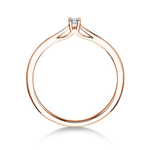 Engagement ring Heaven 4 in 9K rosé gold with diamond 0.05ct G/SI
