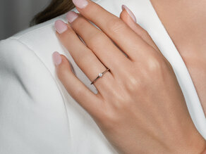 Engagement ring Heaven 4 in silver 925/- with diamond 0.07ct G/VS