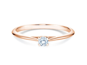 Engagement ring Heaven 4 in 14K rosé gold with diamond 0.10ct G/SI
