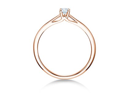 Engagement ring Heaven 4 in 14K rosé gold with diamond 0.10ct G/SI