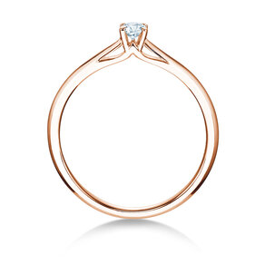 Engagement ring Heaven 4 in 14K rosé gold with diamond 0.10ct G/SI