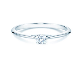 Engagement ring Heaven 4 in silver 925/- with diamond 0.10ct G/SI