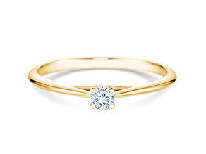 Engagement ring Heaven 4 in 14K yellow gold with diamond 0.10ct H/SI