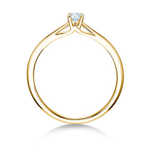 Engagement ring Heaven 4 in 14K yellow gold with diamond 0.10ct H/SI
