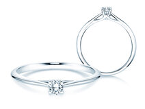 Engagement ring Heaven 4 in silver 925/- with diamond 0.10ct G/SI