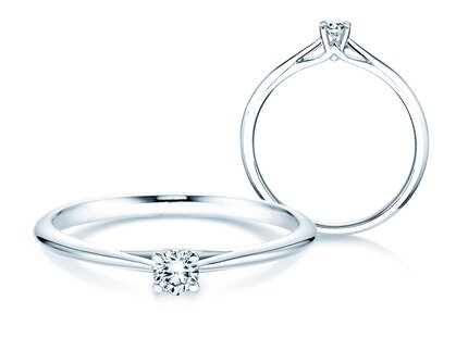 Engagement ring Heaven 4 in platinum 950/- with diamond 0.10ct G/SI