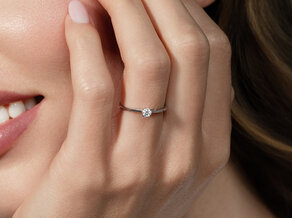 Engagement ring Heaven 4 in silver 925/- with diamond 0.15ct G/SI