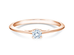 Engagement ring Heaven 4 in 9K rosé gold with lab-grown diamond 0.15ct E/VS