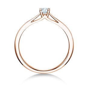 Engagement ring Heaven 4 in 9K rosé gold with lab-grown diamond 0.15ct E/VS