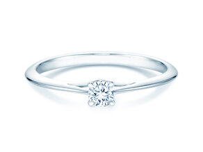 Engagement ring Heaven 4 in 9K white gold with diamond 0.20ct D/IF