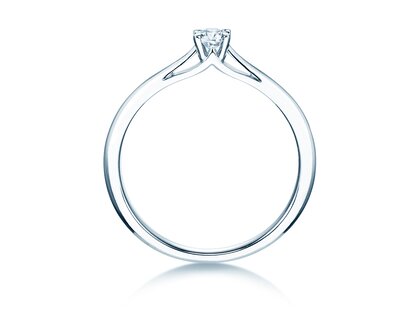 Engagement ring Heaven 4 in 9K white gold with diamond 0.20ct D/IF