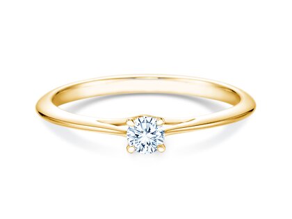 Engagement ring Heaven 4 in 9K yellow gold with diamond 0.20ct H/SI