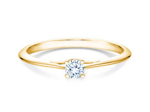 Engagement ring Heaven 4 in 9K yellow gold with diamond 0.20ct H/SI