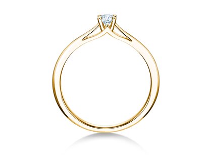 Engagement ring Heaven 4 in 9K yellow gold with diamond 0.20ct H/SI
