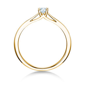 Engagement ring Heaven 4 in 9K yellow gold with diamond 0.20ct H/SI