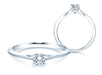 Engagement ring Heaven 4 in 14K white gold with diamond 0.20ct G/SI